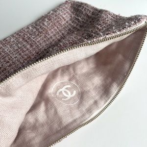 Chanel Tweed cosmetic bag
